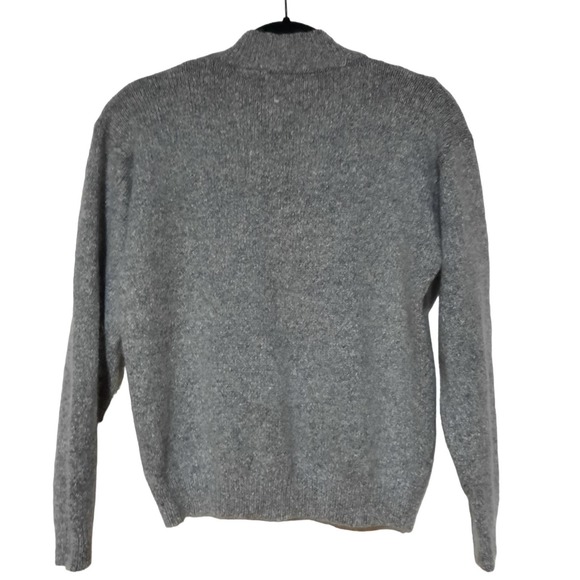 Allison Smith Women's L Gray Y2K‎ Silk Angora Fuzzy Soft Short Pullover Sweater - Picture 5 of 7
